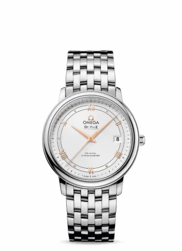 Omega De Ville Prestige Co-Axial 36.8 Stainless Steel / Vintage Silver / Bracelet 424.10.37.20.02.002 (42410372002002)
